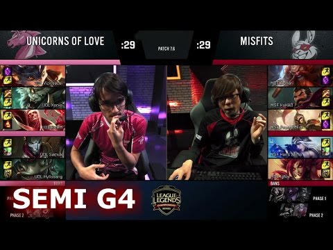 Misfits vs Unicorns of Love | Game 4 Semi Finals S7 EU LCS Spring 2017 PlayOffs | MSF vs UOL G4 SF