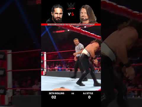 Every Seth Rollins vs AJ Style 1 on 1 Match Result Edit 💥 #wwe