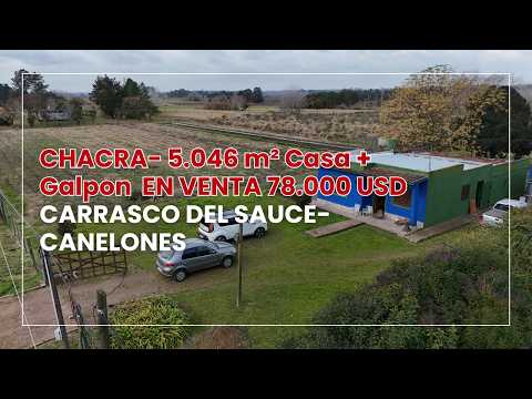 Chacra En Venta Canelones | 5.046 M2 | Casa 3 Dormitorios | Garaje Y Galpon