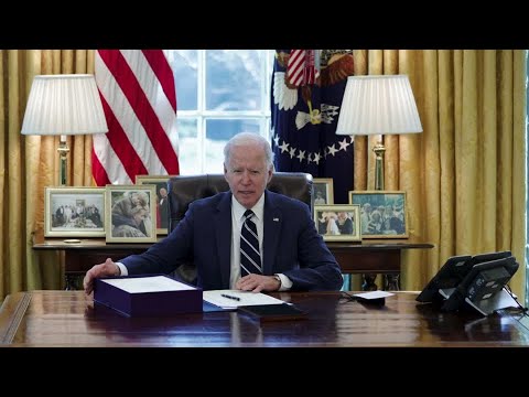 Biden signs $1.9 trillion stimulus bill into law on U.S. lockdown anniversary