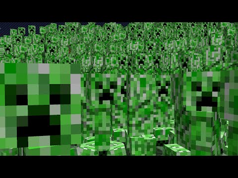 INSANE! Spawning 10k+ Creepers in Minecraft UHC!