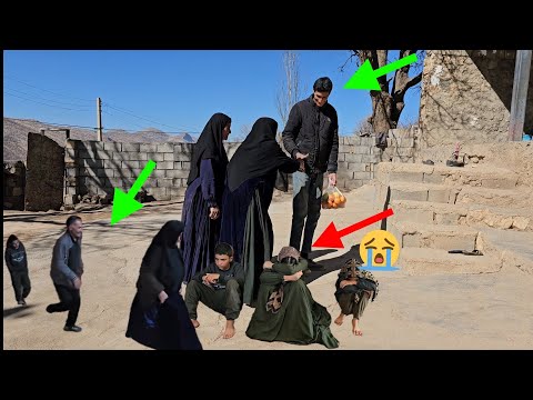 "The escape of the young girl at home in the cold night from her parents and full of animal dangers"