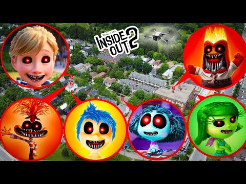 DRONE CATCHES CURSED RILEY & CURSED NEW EMOTIONS FROM INSIDE OUT 2 MOVIE IN REAL LIFE (INSIDE OUT 2)