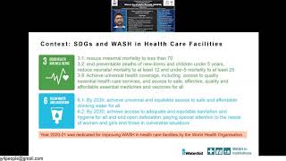 Water, sanitation and hygiene in health care facilities