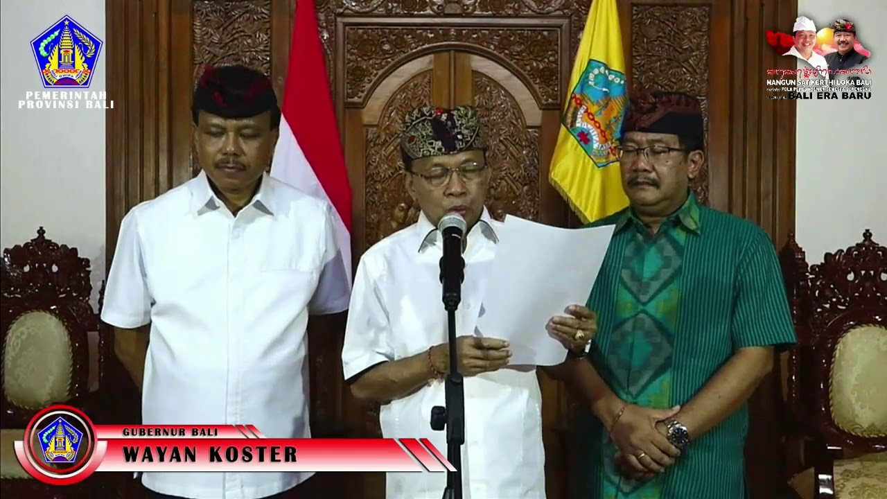 Siaran Pers Gubernur Bali Tentang Penguatan Pencegahan dan Penanganan Covid-19 di Bali