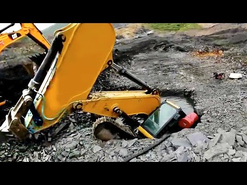 10 Extreme Dangerous Idiots Excavator Operator Skills - Fastest Climbing Excavator Machines Driving