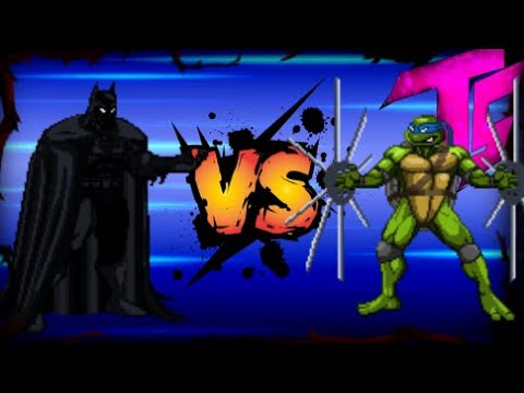 Batman vs Leonardo TMNT 🦇🦇⚔⚔ Epic MUGEN BATTLE