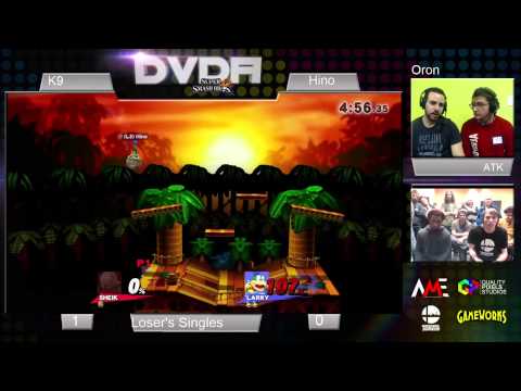 DVDA #6 Singles Loser's K9 (Sheik) vs Hino (Larry) Super Smash Bros. Tournament for Wii-U