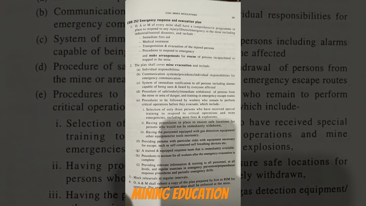 #Emergency response and evacuation plan #miningeducation