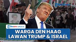 Aksi Massa di Den Haag: "Jangan Percaya Trump & Israel", Tuntut Hentikan Perang