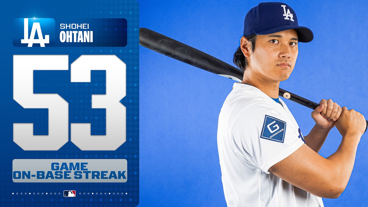 Shohei Ohtani's reached based in 53 straight regular season games! (2025-2026) | MLB Highlights