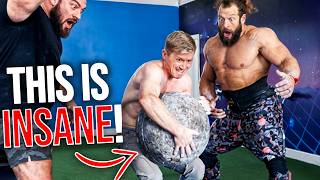 Rock climber challenges the world strongest man...