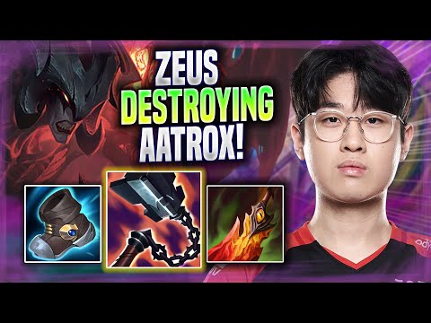 ZEUS DESTROYING WITH AATROX! - T1 Zeus Plays Aatrox TOP vs Sejuani! | Season 2022