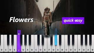 Miley Cyrus - Flowers ~ QUICK EASY PIANO TUTORIAL w/ lyrics