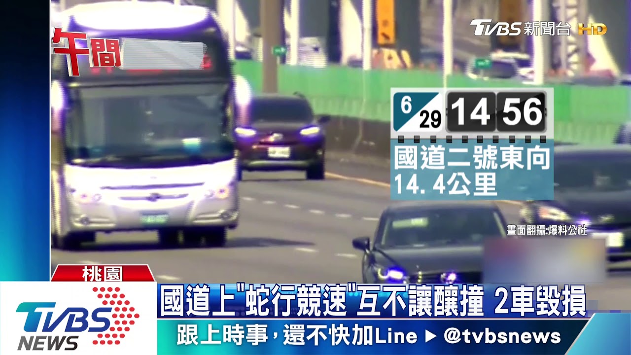 國道上「蛇行競速」互不讓釀撞　2車毀損