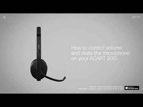 How to control volume and mute the microphone on your ADAPT 200