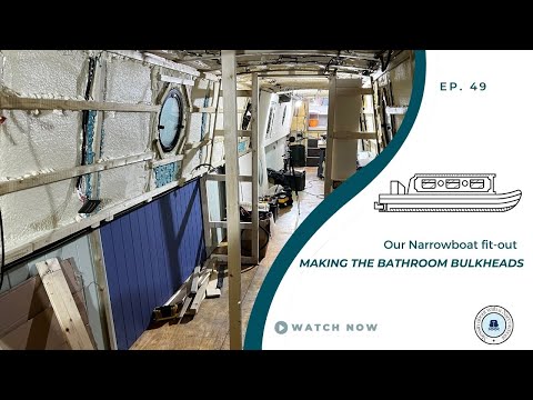 Making the bathroom bulkheads| Our Narrowboat Fit-out | EP49