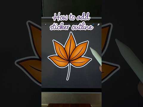 How make sticker outline on procreate #procreatetips #procreatetutorial