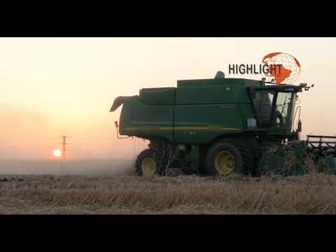 AGR_024 Agriculture In Israel: 4K video clip of hay harvest at sunset