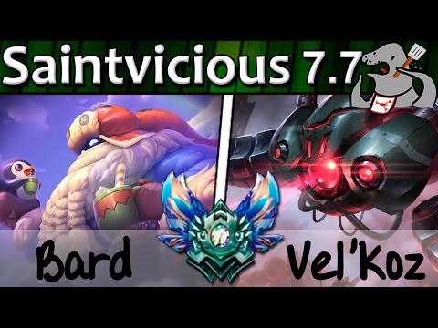 Saintvicious - Bard/Lucian vs Vel'Koz/Caitlyn - Support - Diamond S7 | 7