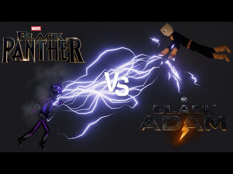 Black Panther vs Black Adam in People Playground
