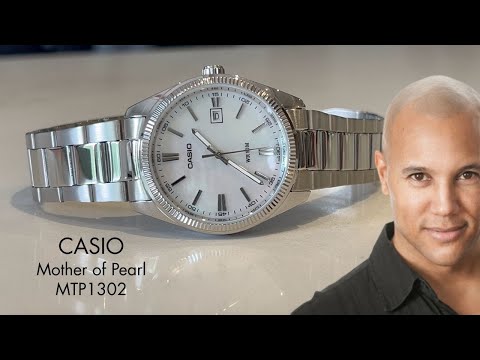 BEST CASIO "MTP-1302"!! MOTHER OF PEARL Analog Watch REVIEW