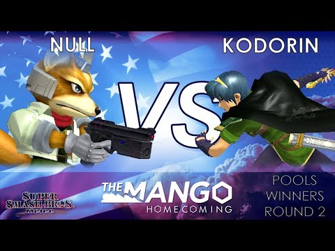 The Mango Homecoming - TNC | null (Fox) VS KoDoRiN (Marth) - SSBM - Pools - Winners Round 2