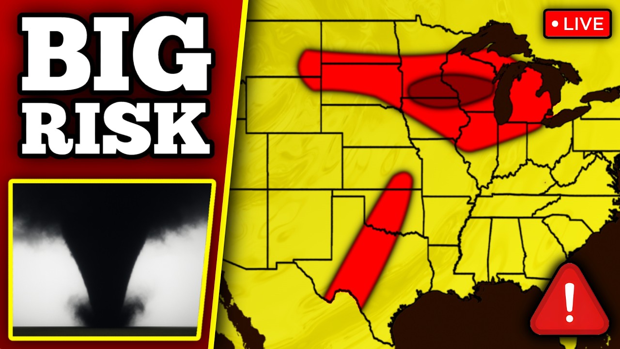 🔴 BREAKING TORNADO WARNING IN MINNESOTA - Large Tornadoes Possible With LIVE Storm Chasers...