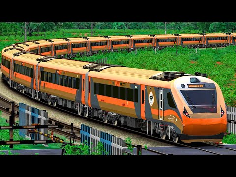 TRAIN CROSSING HIGH SPEED IN RAIL GATE | BUMPY RAILROAD | Train Simulator | Railwork | NTG GAMING