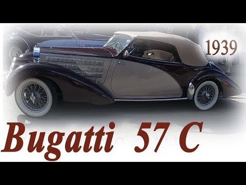Bugatti  57 C  Cabriolet 1939  Engine & Coldstart,  Drive & Sound