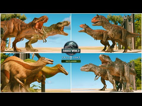 ALL 95 DINOSAURS AND REPTILES MAX EGG INTRODUCTION ANIMATIONS IN JURASSIC WORLD EVOLUTION 3