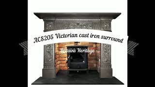 Heritage Fireplace Centre - ACS205 Victorian antique cast iron fireplace surround