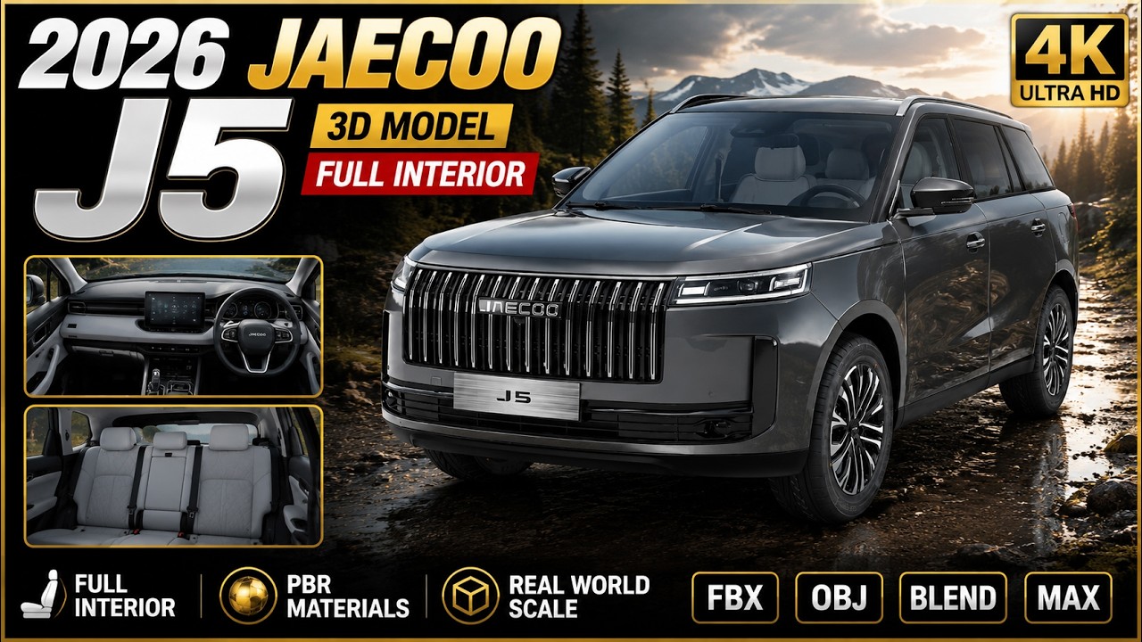 2026 Jaecoo J5 With Interior 3D Model