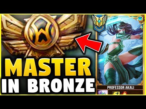 I TOOK MY AKALI INTO BRONZE! MASTER TIER AKALI ONE TRICK VS BRONZE ELO! - League of Legends
