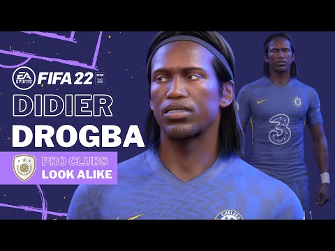 FIFA 22 -  DIDIER DROGBA Pro Clubs Look alike Build | Chelsea FC ICON Tutorial
