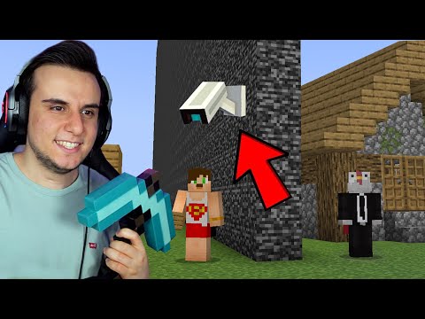 minecraft yapı kapışması AMA güvenlik kamerası ile TROLLEDİM!