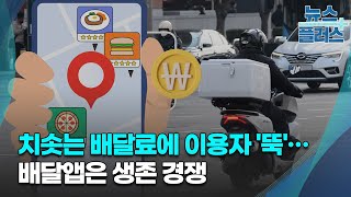 치솟는 배달료에 이용자 '뚝'…배달앱은 생존 경쟁/한국경제TV뉴스