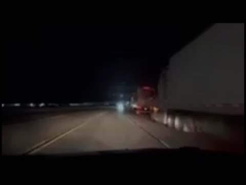 VIDEO: Hundreds of semis backed up due to I90 closure near Box Elder