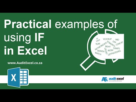 5 IF exercises in Excel covering a variety of uses. Follow along and Solutions link below