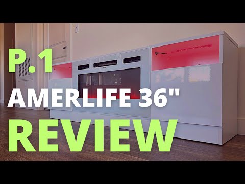 AMERLIFE Modern TV Stand for TVs up to 80", 70 inch Fluted TV Console with Storage Cabinets, Wood Entertainment Center Media Console for Living Room, Natural Oak video review thumbnail
