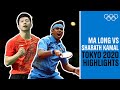 Sharath Kamal goes down fighting to Ma Long 🏓 | #Tokyo2020 Highlights