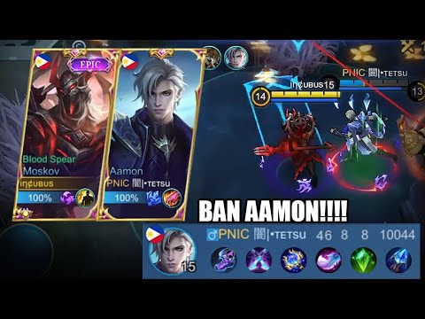 TOP GLOBAL MOSKOV AND NEW META HERO AAMON IN ONE TEAM! THIS IS WHY YOU SHOULD BAN AAMON! - MLBB