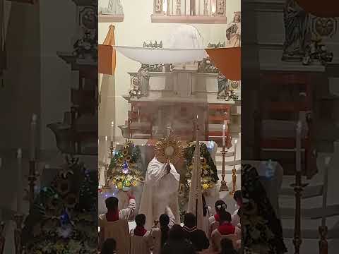 repiques de campanas en la capilla del Carmen bendición del santísimo sacramento