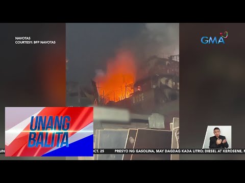 Bahagi ng kinukumpuning fishing vessel, nasunog UB