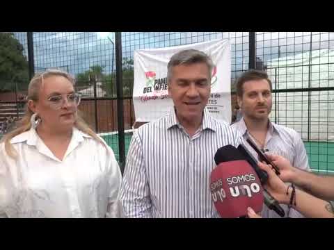 Inauguración de la cancha de Pádel, en Pampa del Infierno.