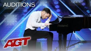 Surprise! This Piano Playing Guy Turns Into A Fierce Dancer! - America&#39;s Got Talent 2019