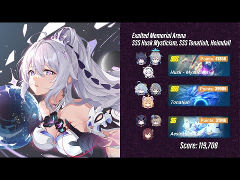 EX Memorial Arena - SSS Husk Mysticism, SSS Tonatiuh, Heimdall (119,708 Points)
