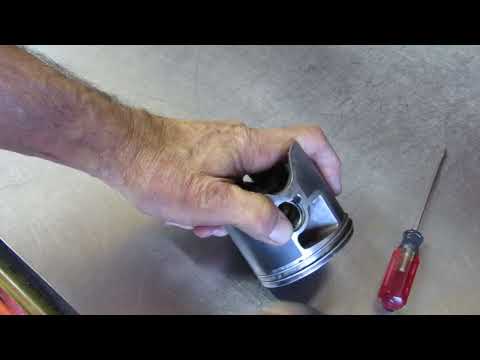 Install piston clip into Vertex piston for KTM 300