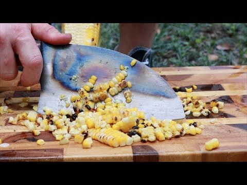 Fish and Grits on the campfire