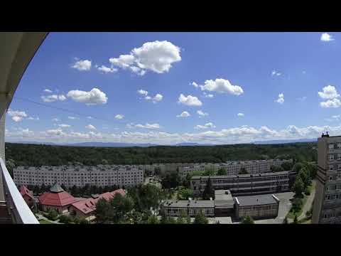 Jastrzębie-Zdrój. Widok z bloku 411 przy ul. Turystycznej na południe. Timelapse, 2016.06.18